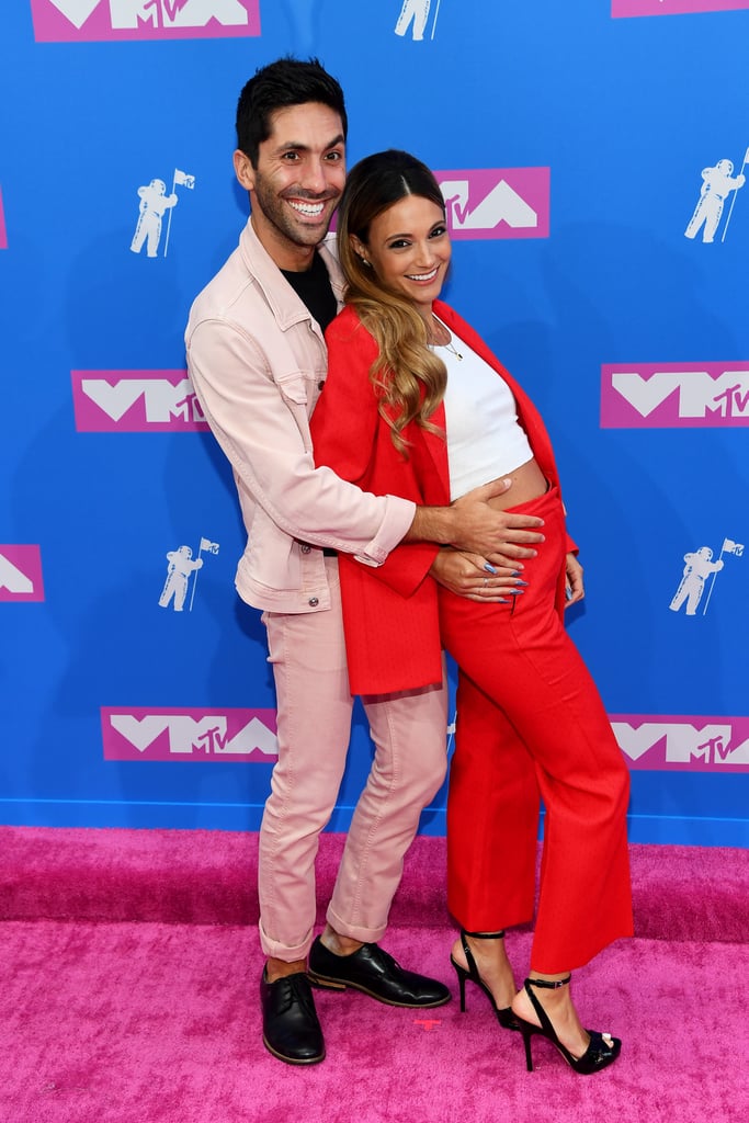 Nev Schulman and Laura Perlongo at the 2018 MTV VMAs