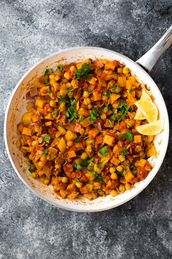 Vegan Moroccan Chickpea Skillet