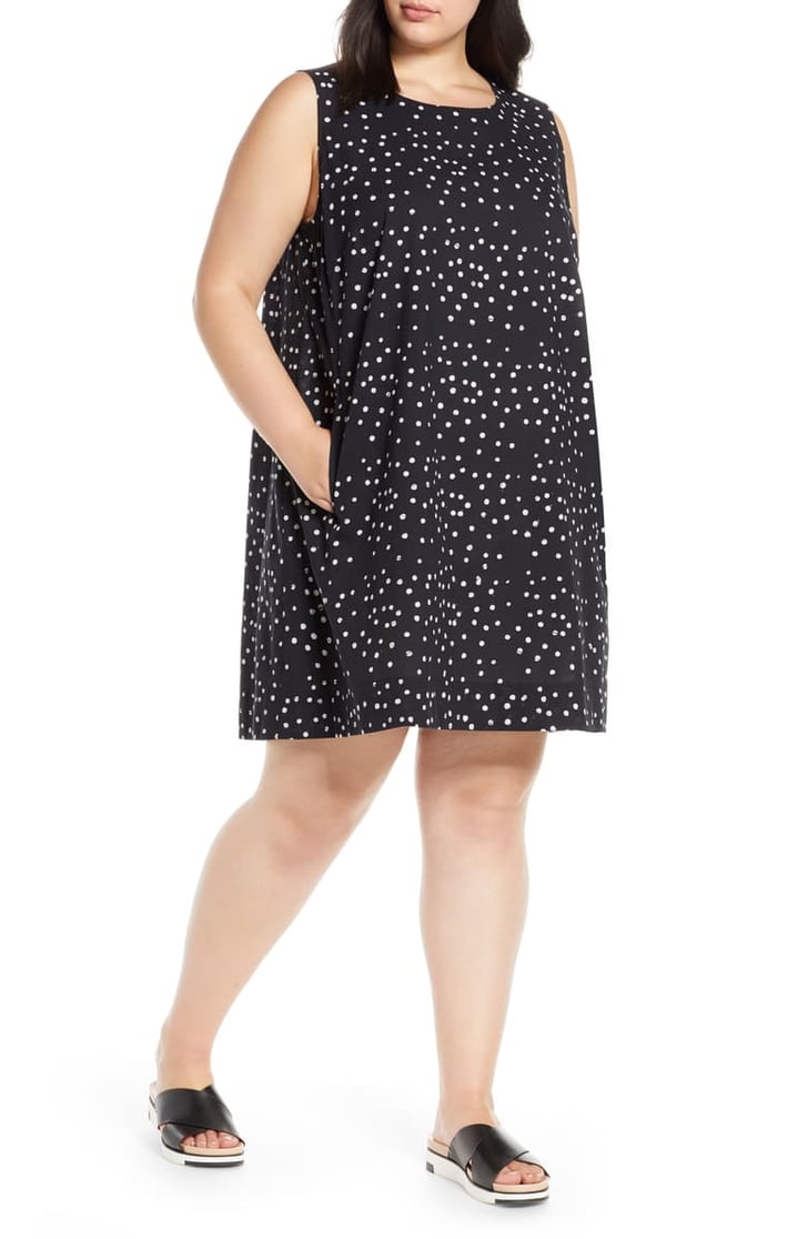 Eileen fisher organic shop cotton block print dress