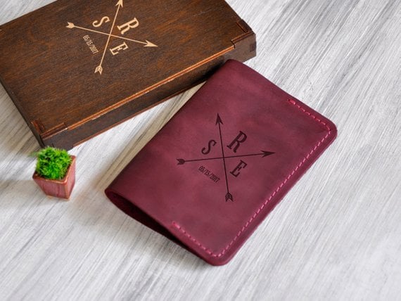 Custom Leather Passport Holder