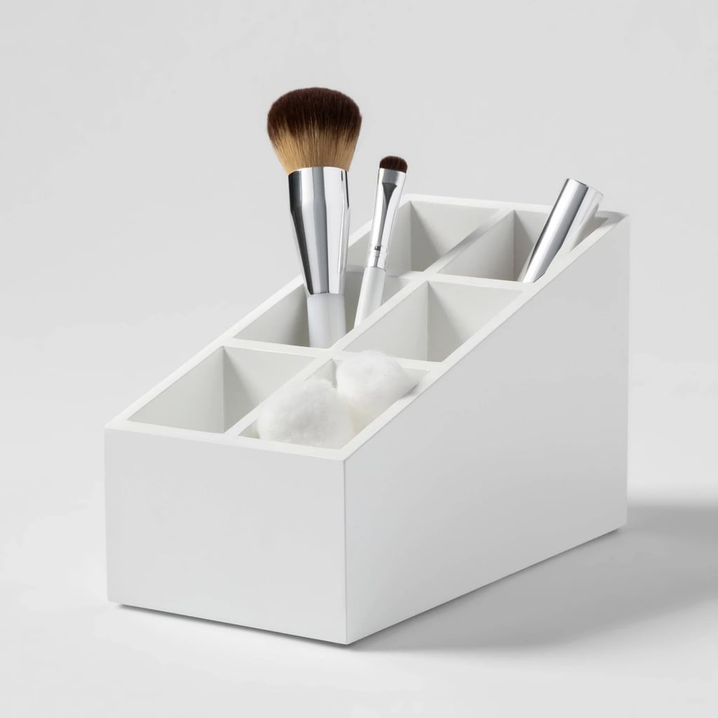 Six Compartment MDF Vanity Organiser With Magnets in White