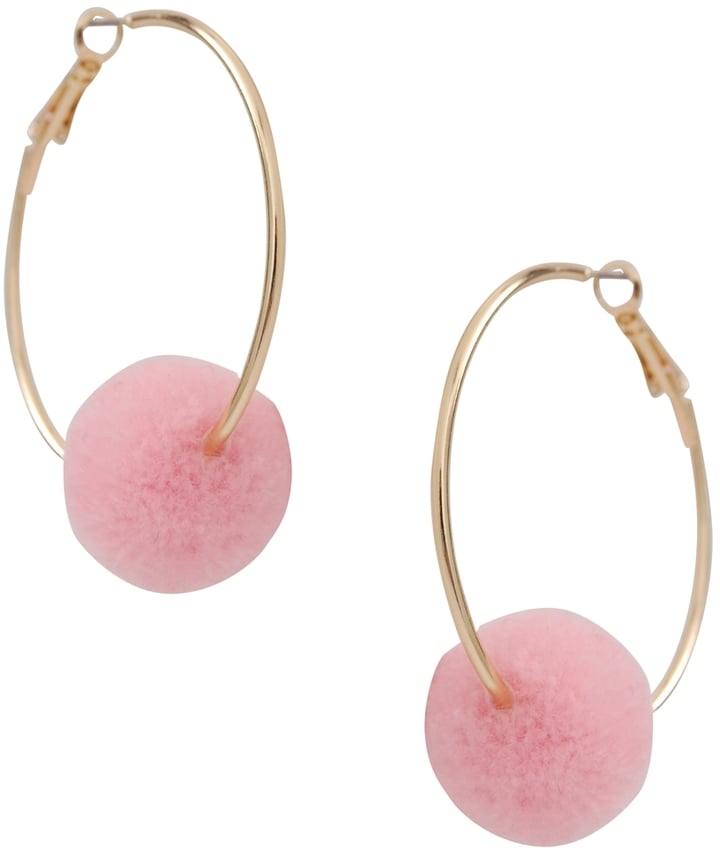 Pom Pom Statement Hoops