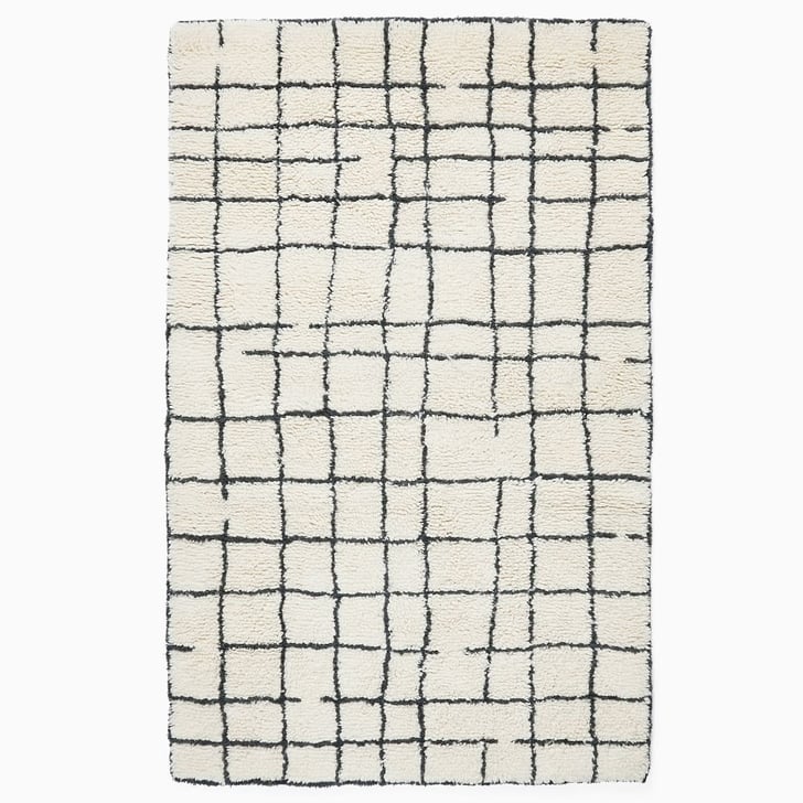 A Standout Area Rug West Elm Grid 8x10 Shag Rug Best Home Products