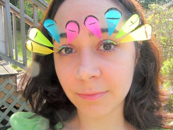 Neon Rainbow Feather Lash Jewelry