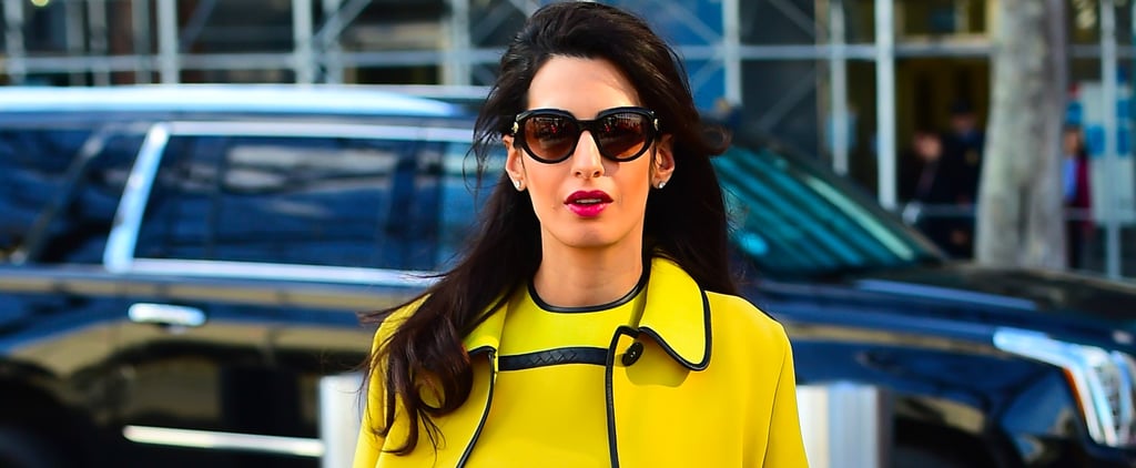 Amal Clooney's Yellow Bottega Veneta Dress March 2017