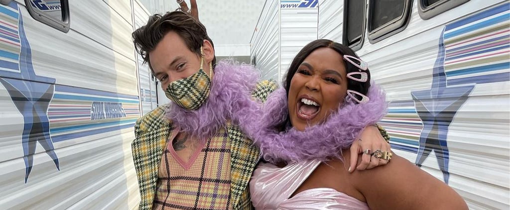 Harry Styles and Lizzo at the 2021 Grammys
