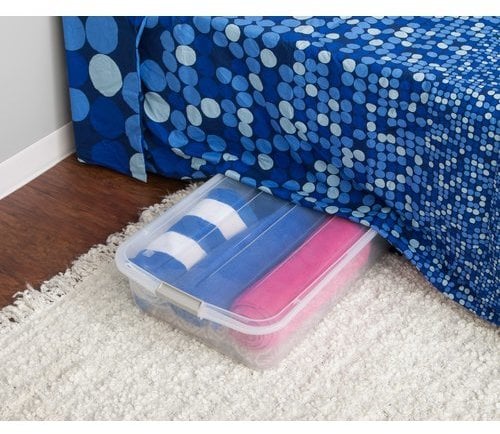 Iris 50 Quart Underbed Buckle Up Box