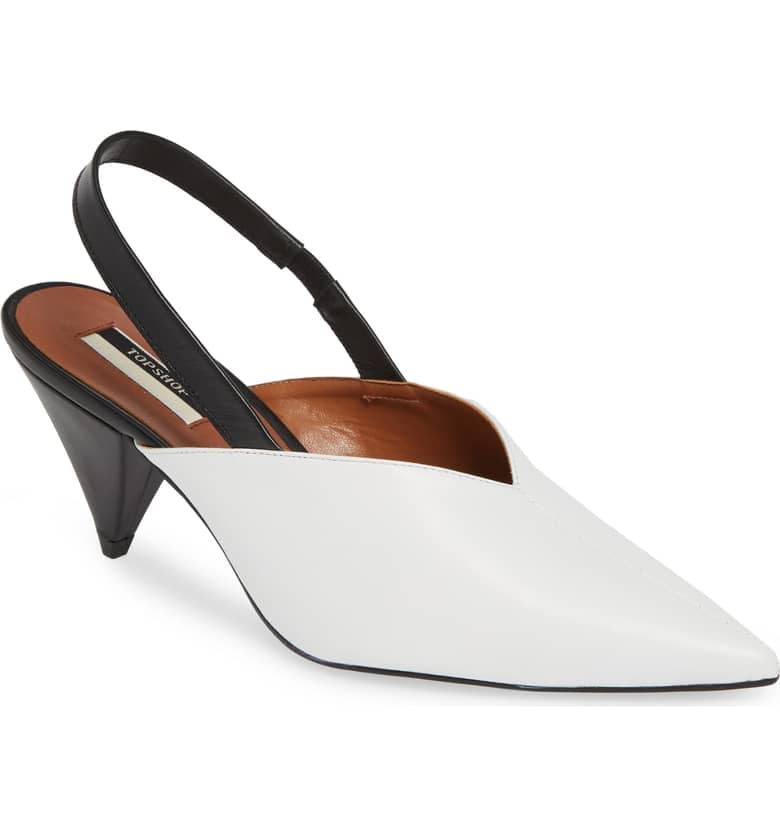 Topshop Slingback Pointy-Toe Pumps