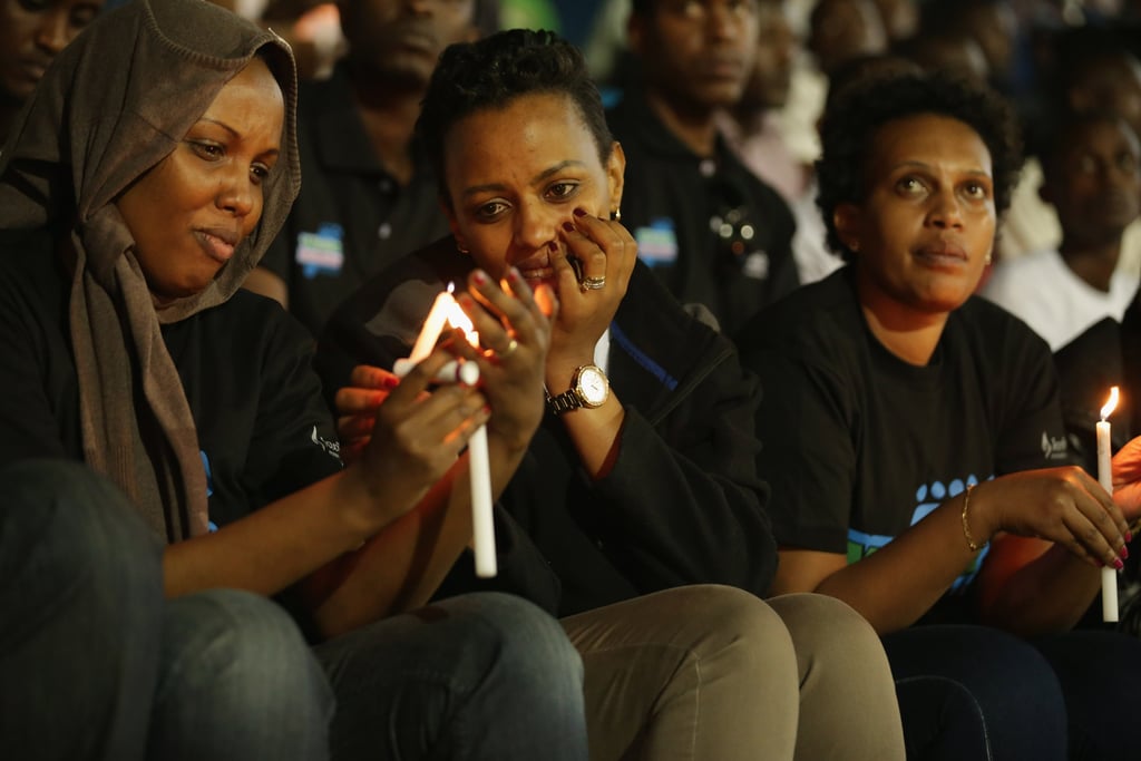 Rwandans took part in today's candlelight vigil at Amahoro Stadium.