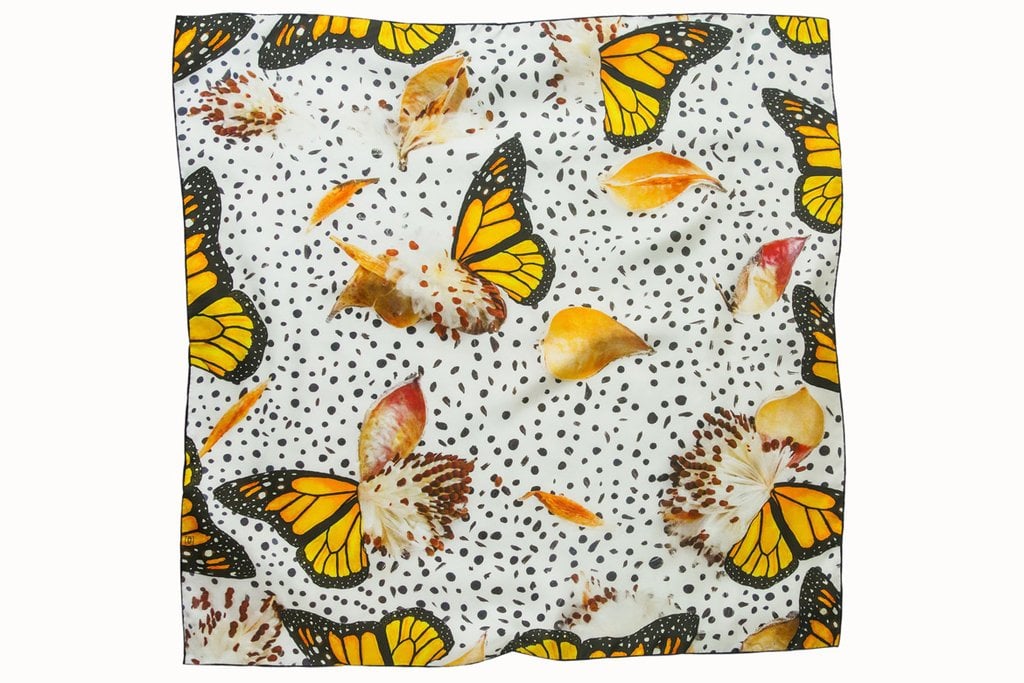 Deseda Monarchs + Milkweed Scarf