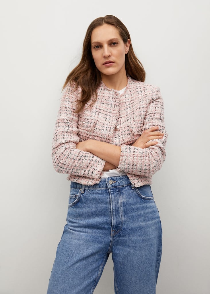 Mango Pocket Tweed Jacket