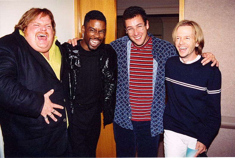 Adam Sandler and Chris Farley hung with the SNL crowd.