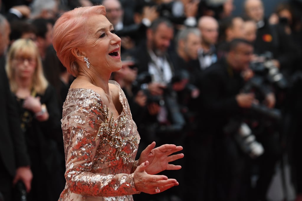 Helen Mirren Pink Hair at Cannes Film Festival