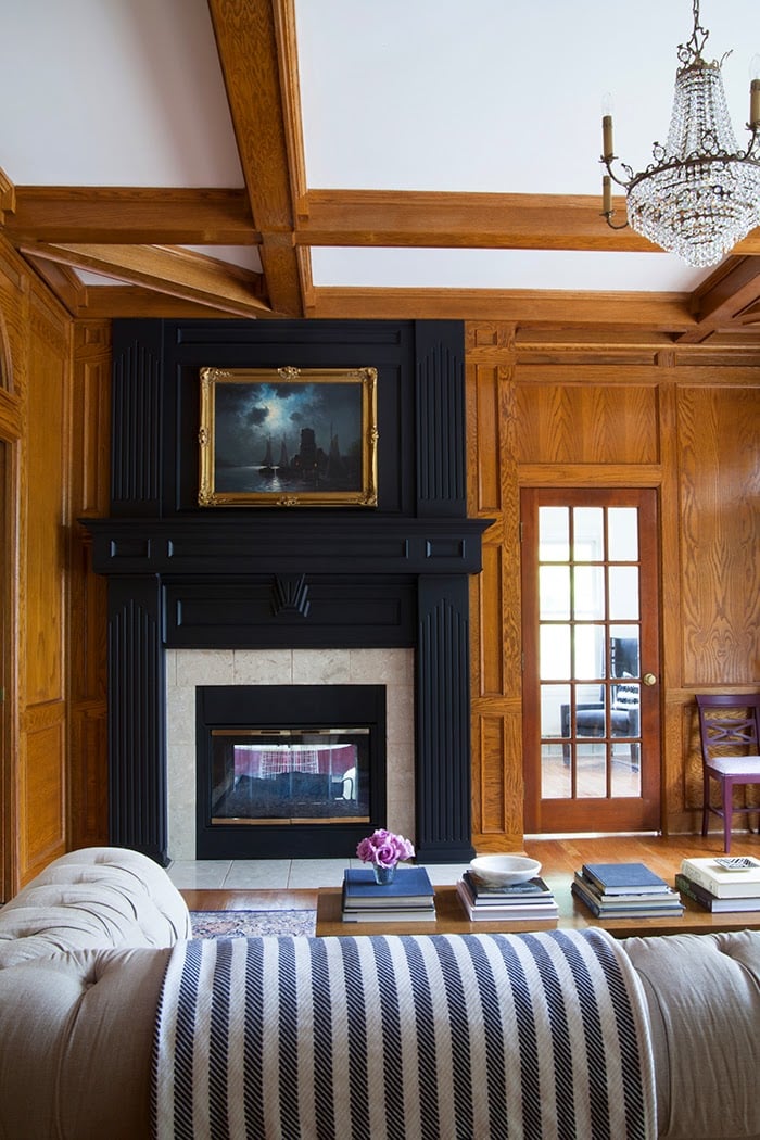 How To Paint A Wood Fireplace Popsugar Home