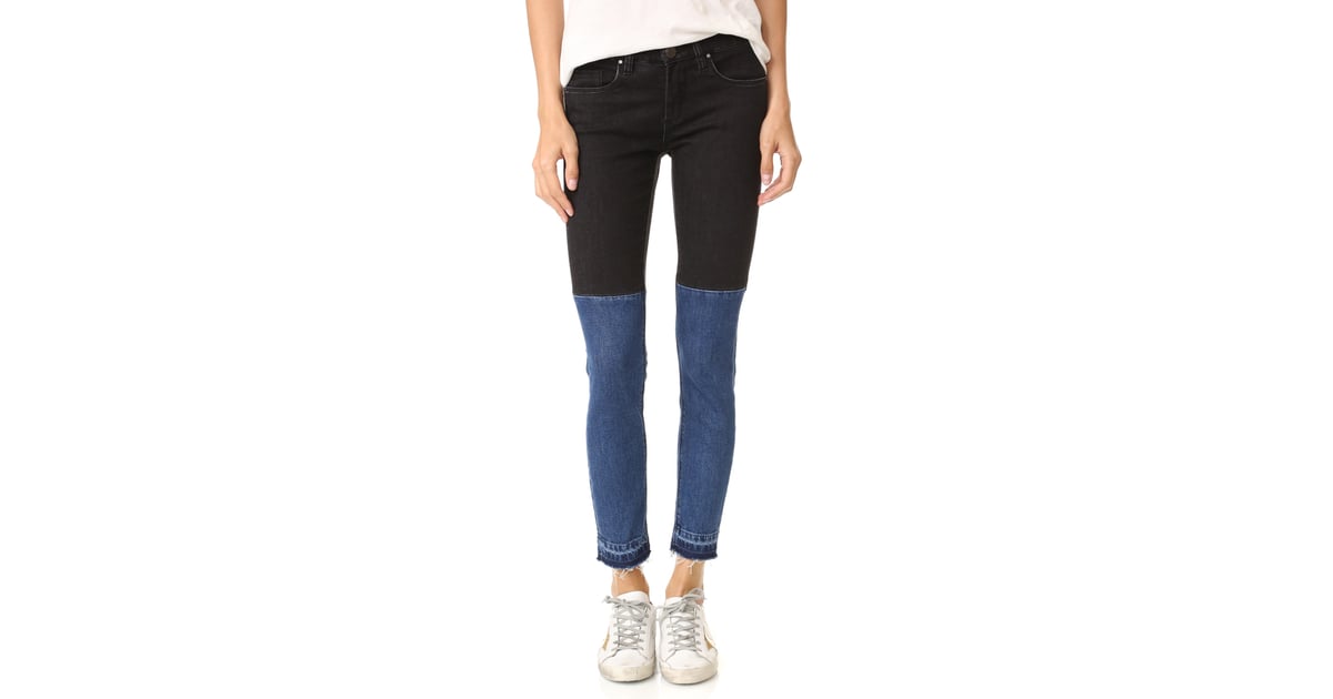white tone jeans pants