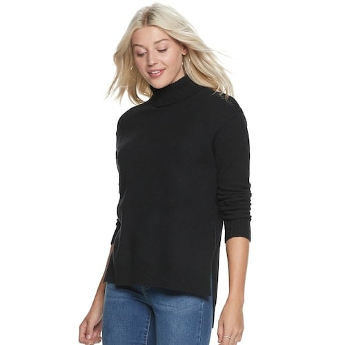 POPSUGAR Turtleneck Side Slit Tunic