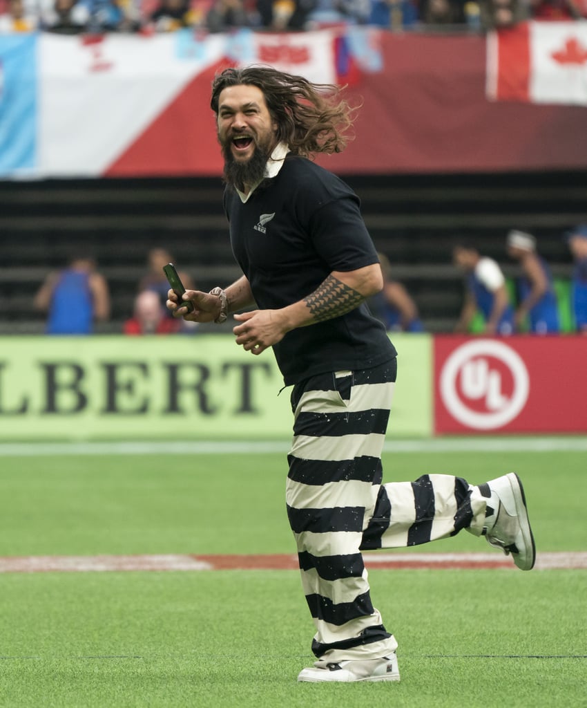 Jason Momoa at Rugby Match in Canada March 2019