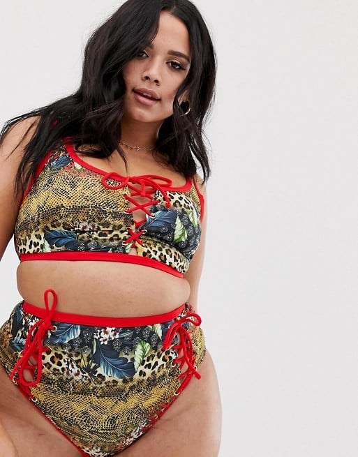 ASOS Design Leopard Tropical Print Bikini