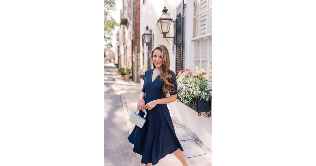 Gal Meets Glam Collection Edith City Crepe Fit Flare Dress