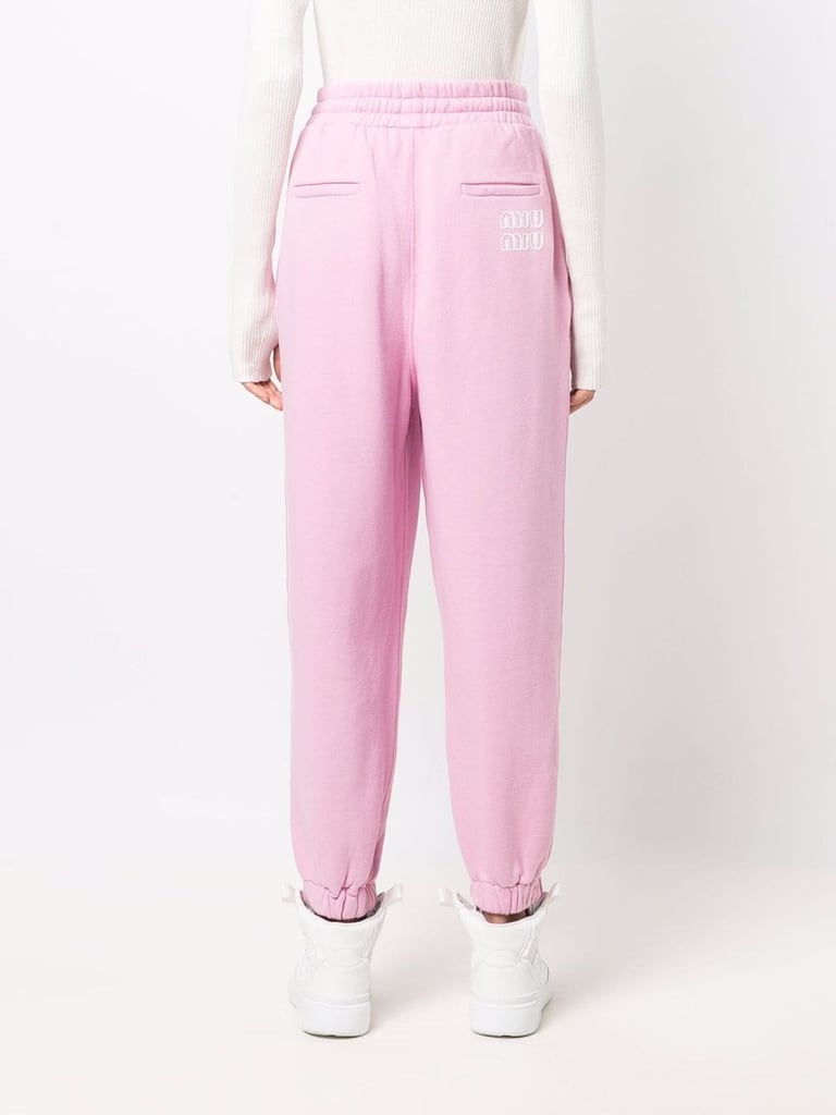 Miu Miu Tapered Cotton Track Pants