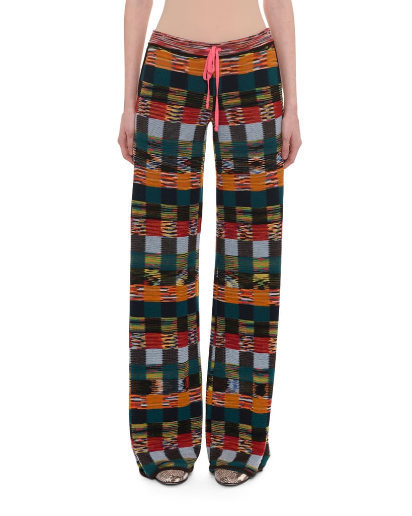 Missoni Pull-On Patchwork Wool Wide-Leg Pants