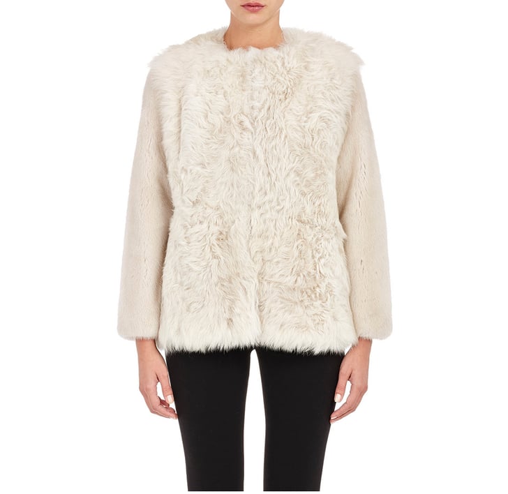 Barneys New York Mixed-Fur Coat ($4,950) | Olivia Palermo's Fur Coat ...
