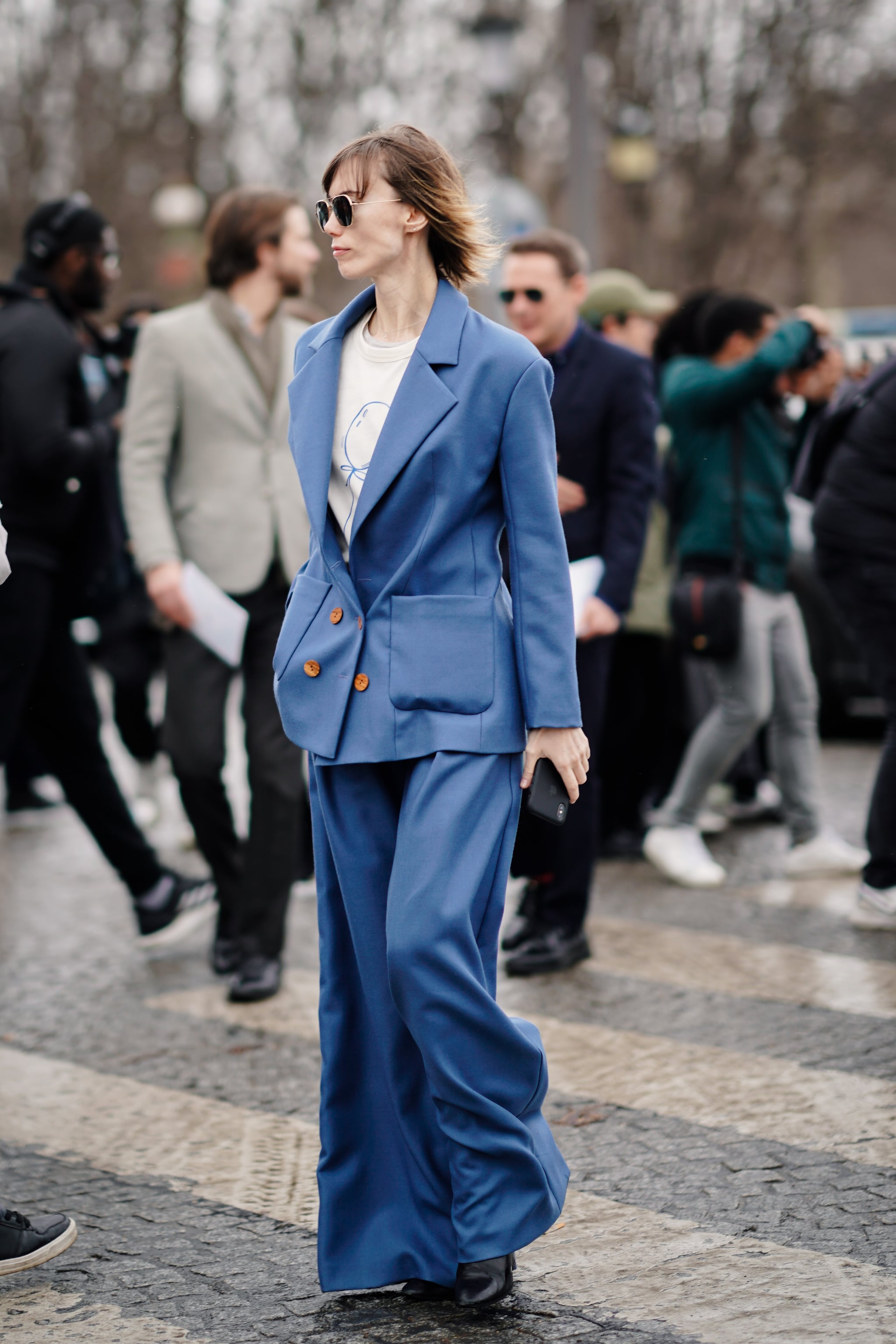 Irina Shayk Blue Blazer Street Style Spring Summer 2020  SASSY DAILY  Fashion News