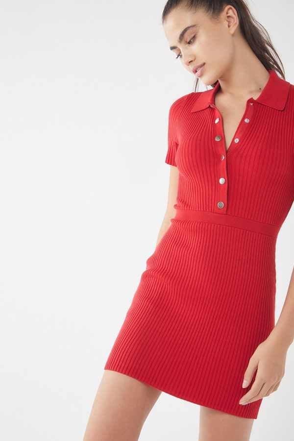 UO Hillary Polo-Style Sweater Dress