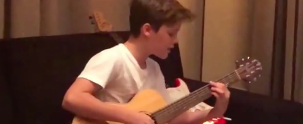 Victoria Beckham Sneakily Catches Her Son Singing Justin Bieber, and He Sounds Amazing