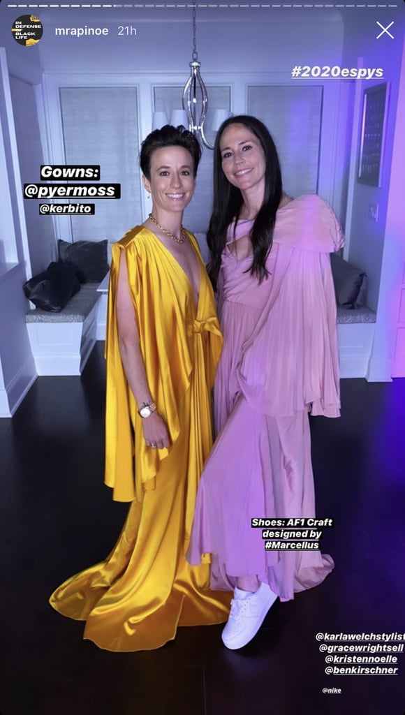 The couple switched to evening wear and stunned in draped Pyer Moss gowns designed by Haitian-American designer Kerby Jean-Raymond.