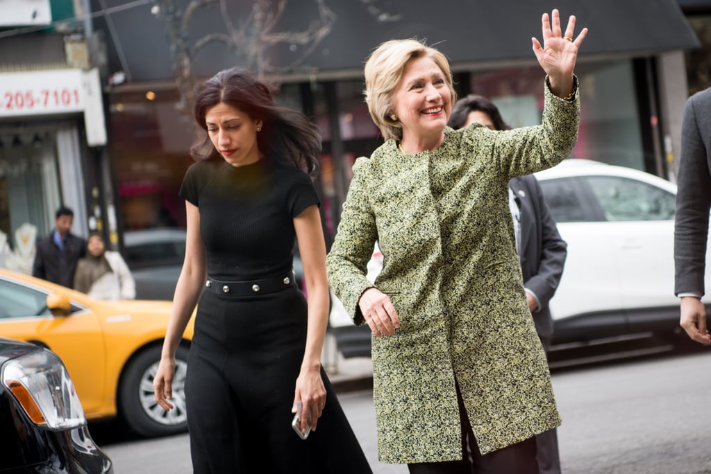 Abedin appeared on the 2016 campaign trail with Clinton in Queens, NY.