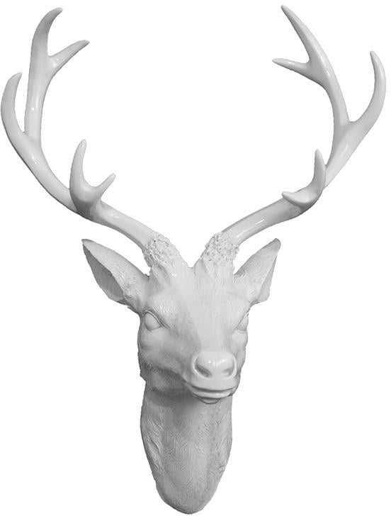 White Deer Head Plaque