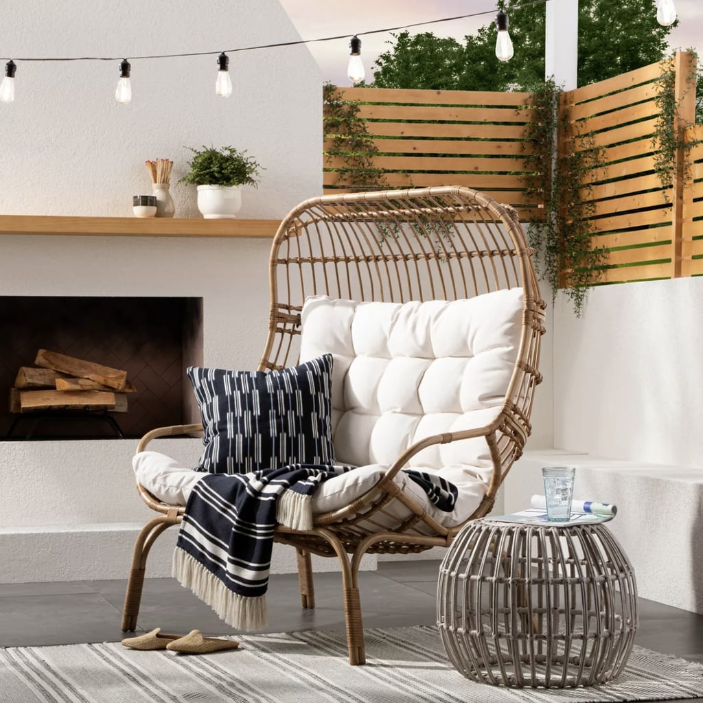 A Cool Patio Chair: Threshold Designed With Studio McGee Wicker & Metal Patio Egg Chair