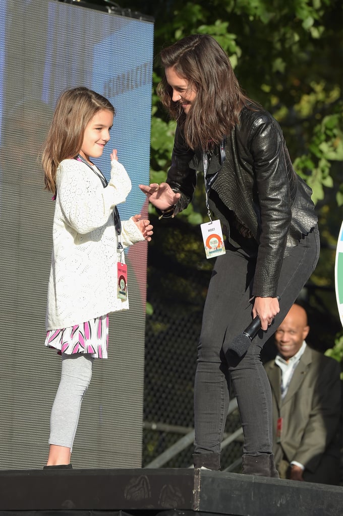 Katie Holmes and Suri Cruise at the Global Citizen Festival