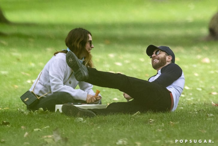 See Photos From Chris Evans And Lily Jamess Ice Cream Date Popsugar Celebrity Photo 7 