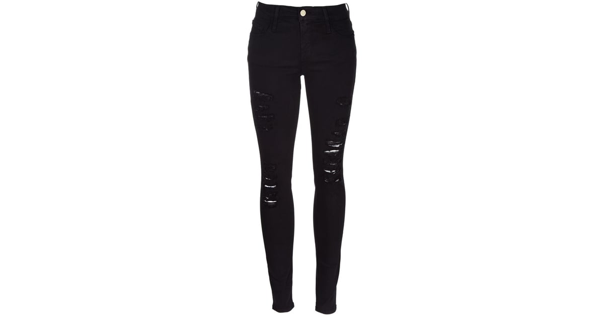 Frame Denim — Skinny Ripped Jeans ($200) | Kylie Jenner Wearing a Long ...