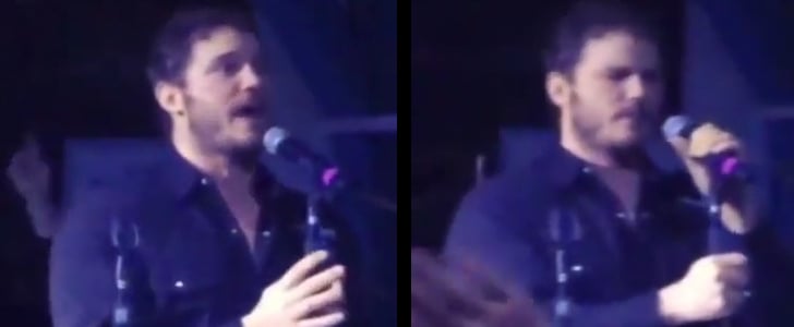 Chris Pratt Sings at Parks and Recreation Wrap Party