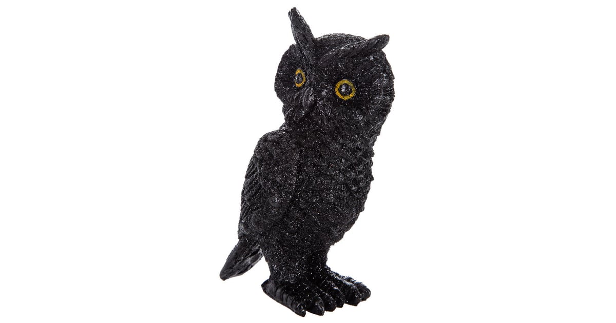 Glitter Owl Figurine Hobby Lobby Halloween Decor 2017 POPSUGAR Home