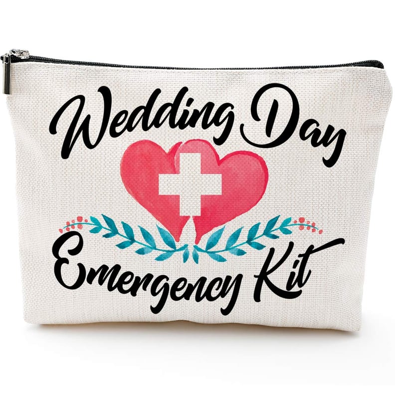 Blue Leaves Wedding Day Emergency Kit Makeup Bag