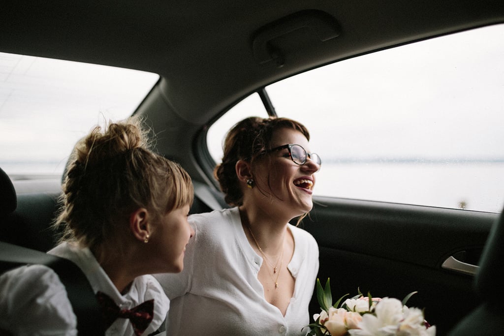 Little Girl Is Ring Bearer in Mom's Wedding