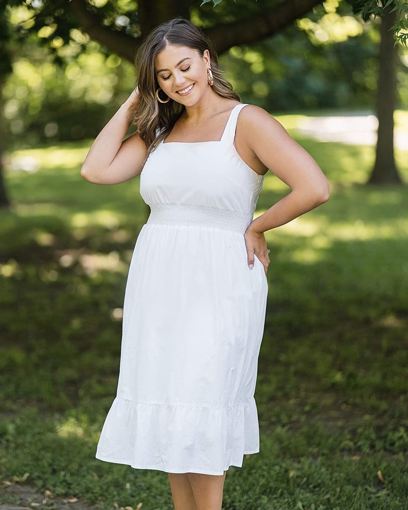 For a Fresh White Dress: The Drop Strappy Midi Dress