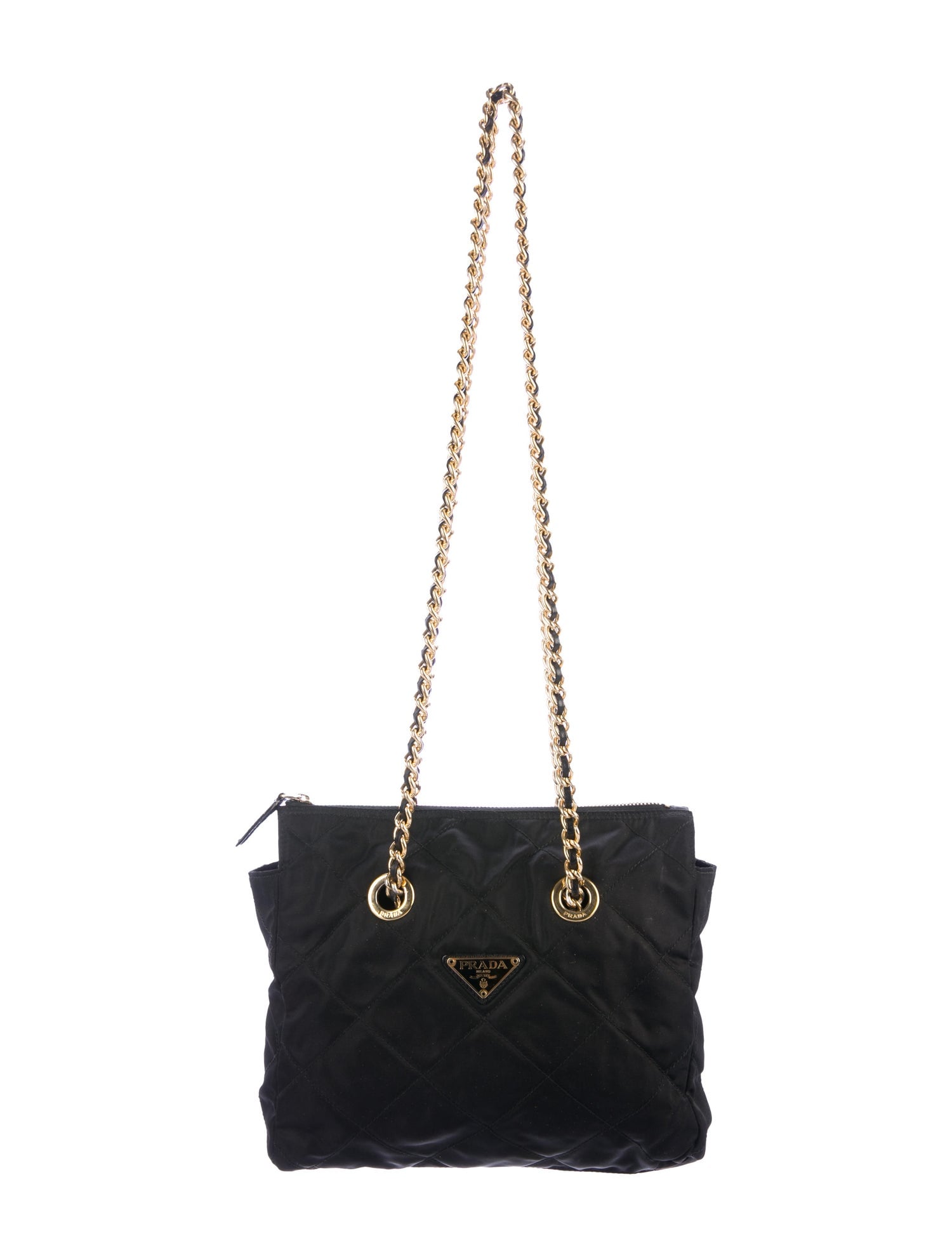 Black Leather-trim Re-Nylon tote bag | Prada | MATCHES UK