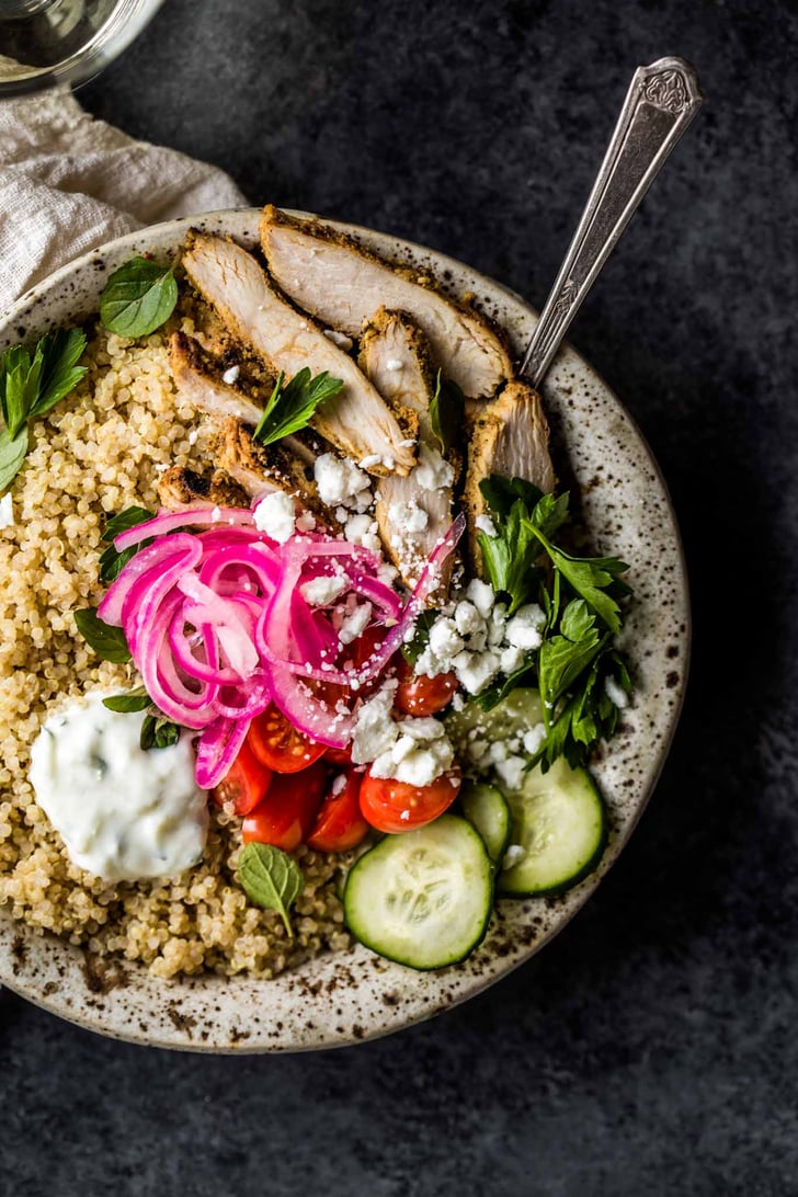 Chicken Gyro Bowl Protein Bowl Recipes POPSUGAR Fitness Photo 4