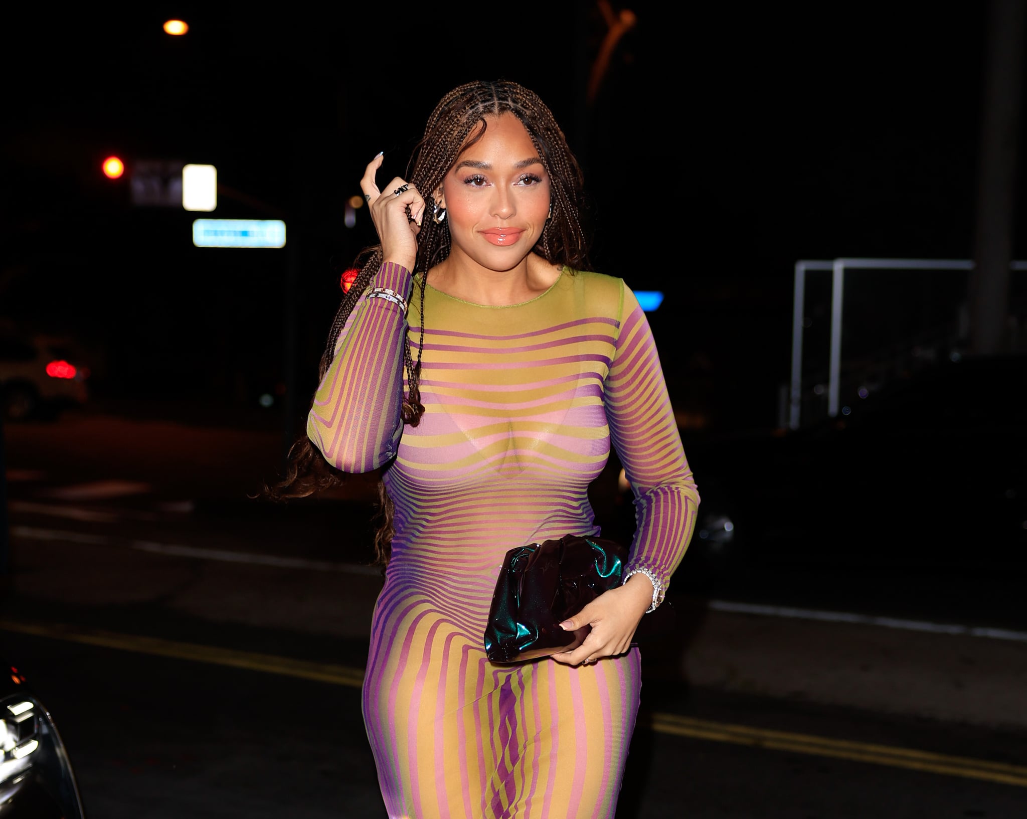 LOS ANGELES, CA - MAY 19: Jordyn Woods is seen on May 19, 2023 in Los Angeles, California.  (Photo by Rachpoot/Bauer-Griffin/GC Images)