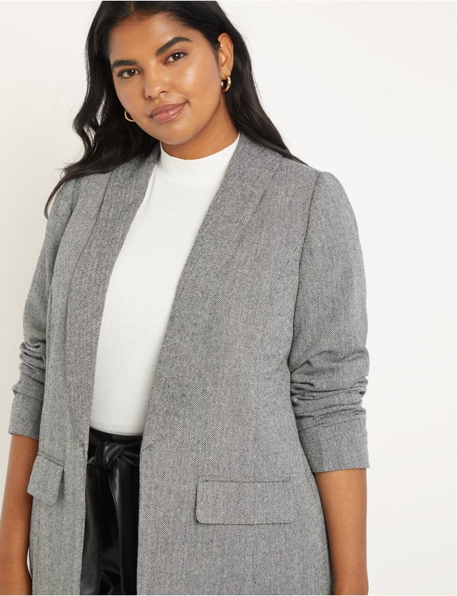 Eloquii Relaxed Herringbone Blazer
