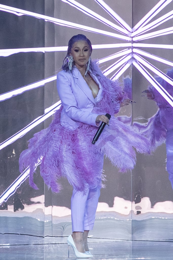Cardi B Lavender Hair at Paris Fashion Week 2018