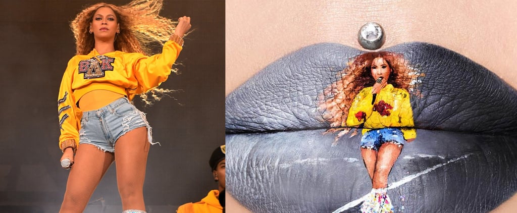 Beyonce at Coachella Lip Art