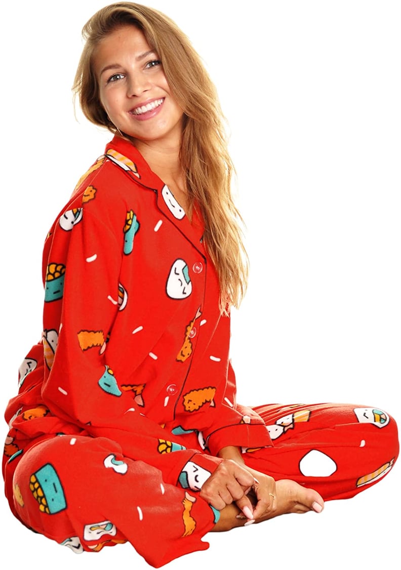 For Sweet Dreams: Sushi Fleece Pajama Set