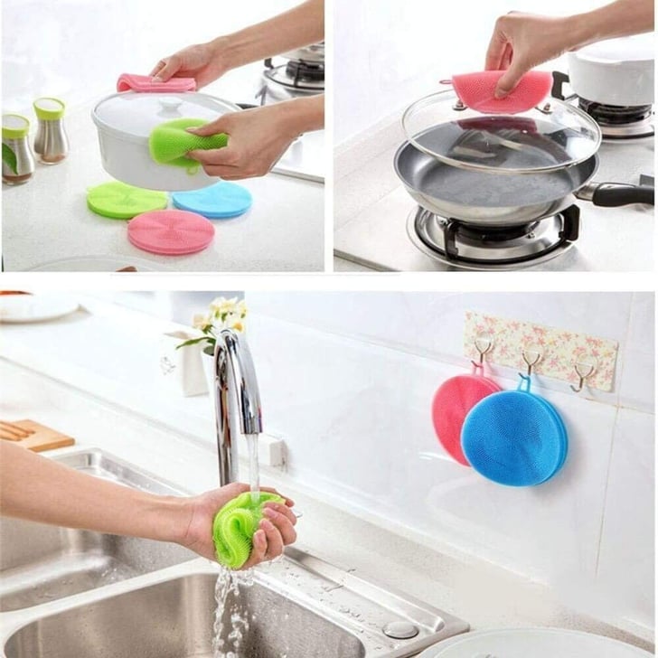 Antibacterial Silicone Dishwashing Sponges (Pack of 7) Amazon