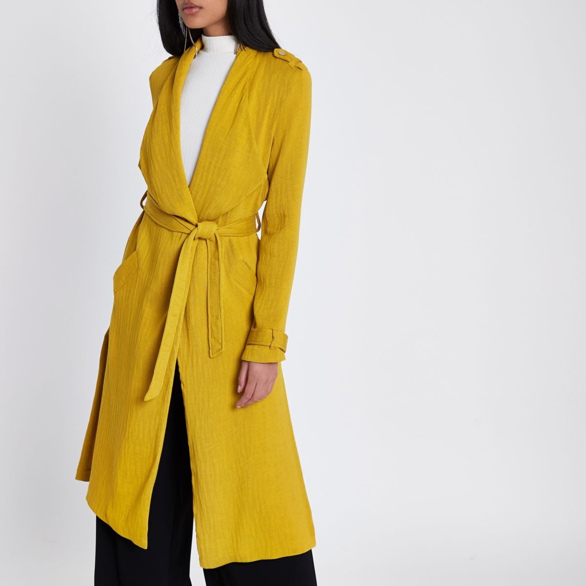 River island duster coat best sale